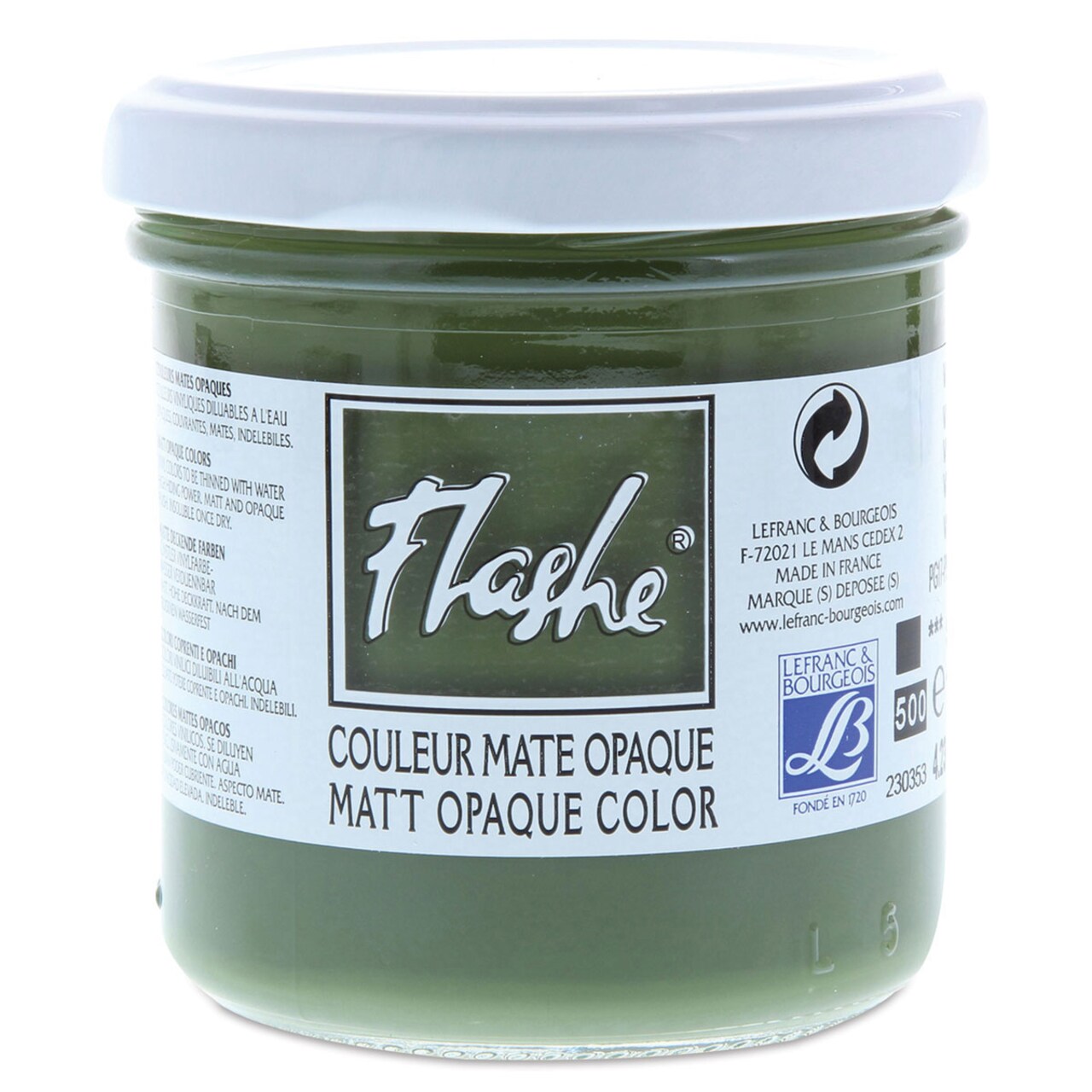 Lefranc & Bourgeois Flashe Vinyl Paint - Verdaccio, 125 ml jar